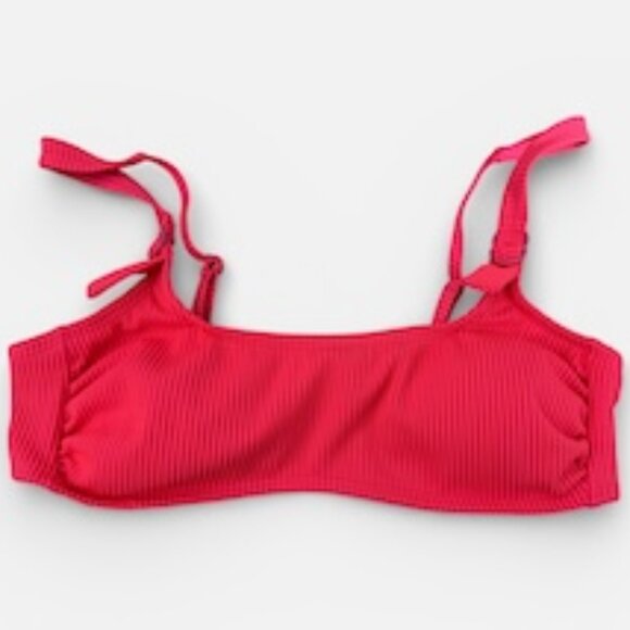 Xhilaration Other - NWT Xhilaration Ribbed Hardware Strap Bralette Bikini Top Pink - XL